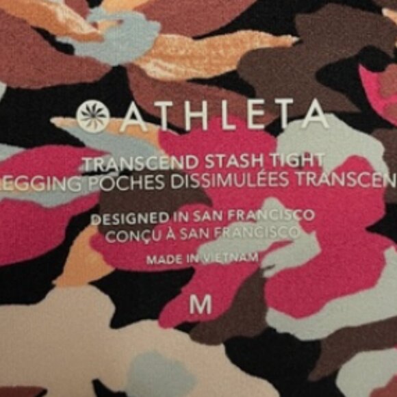 Athleta Transcend Stash Tight Elysian Floral Print - Size Medium - Picture 2 of 8